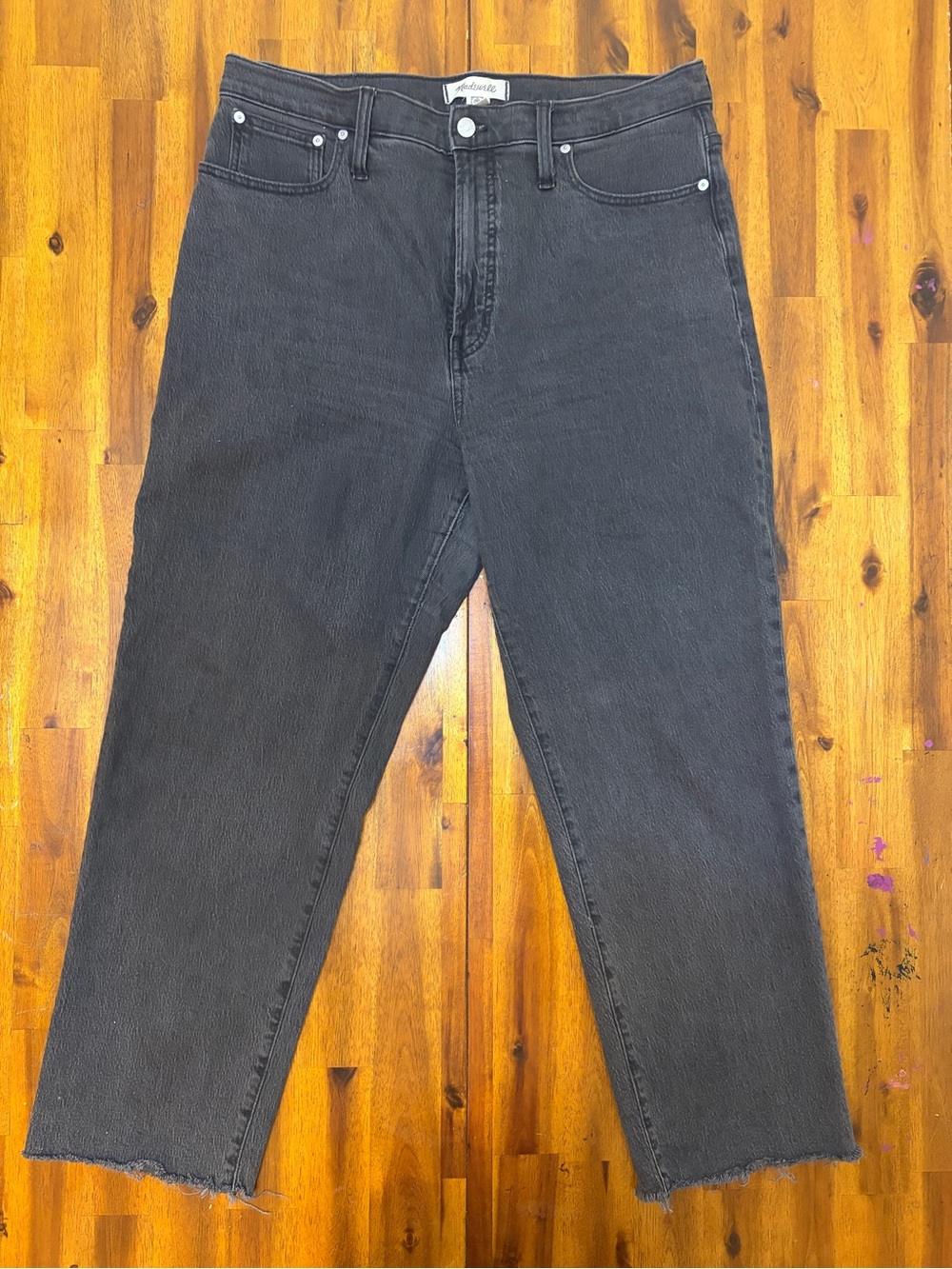 Women  Madwell  vintage Black Straight-Leg Jeans
